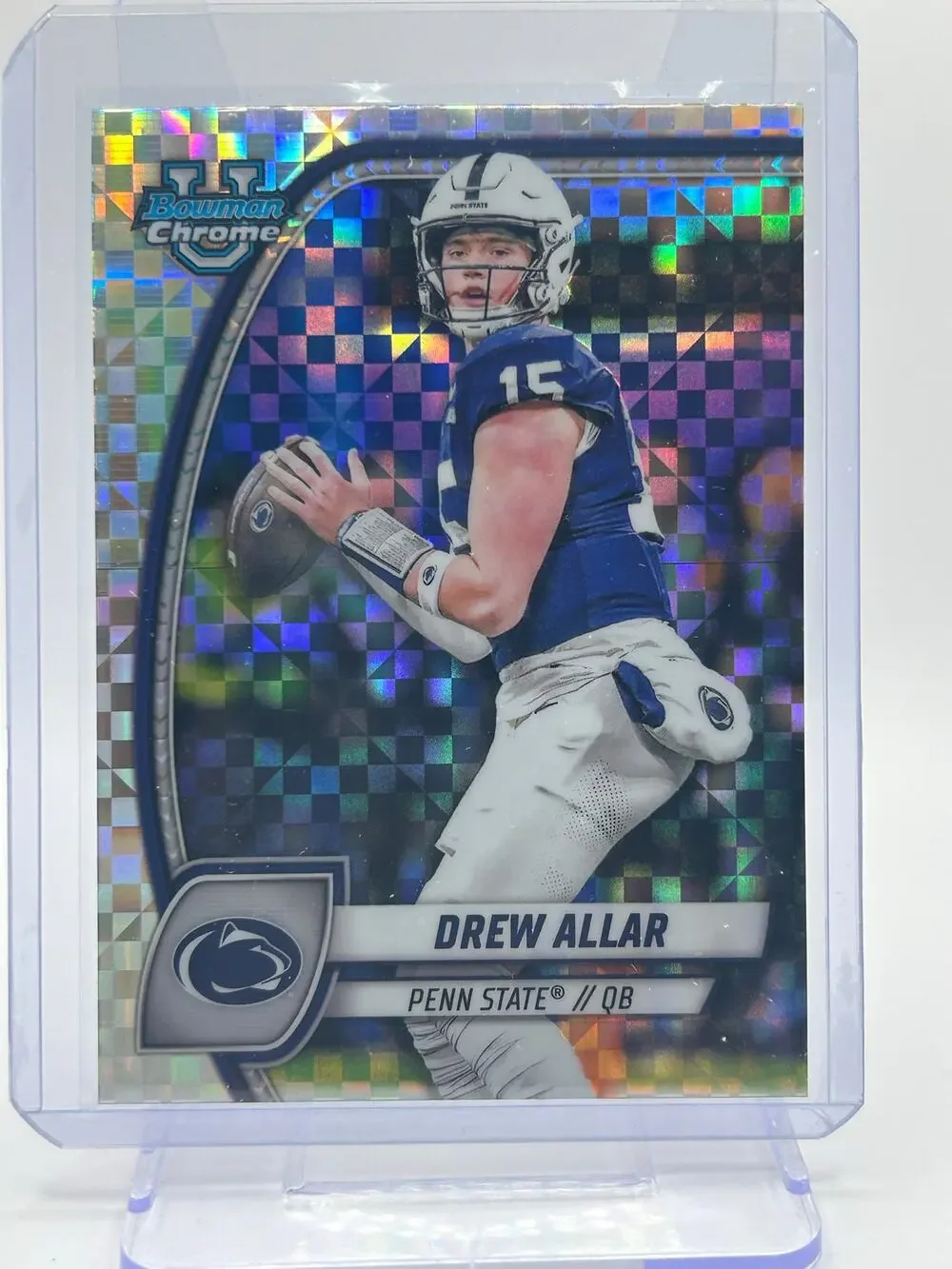 2024 Bowman University Chrome Drew Allar Silver X-Fractor Penn State Steelers